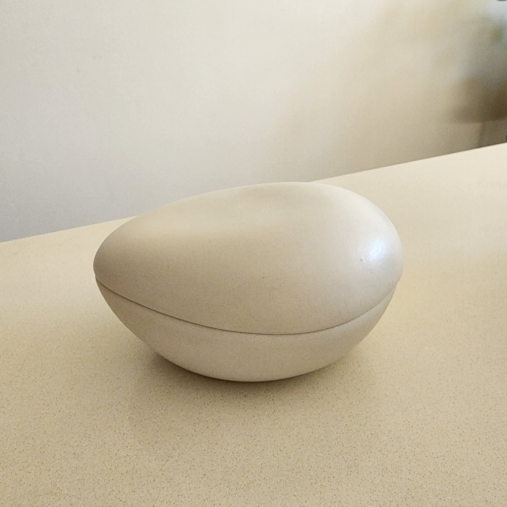 West Elm White Ceramic Decorative Box - Picture 8 of 9